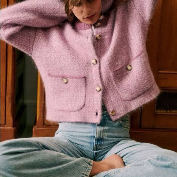 Sezane Sweaters - Sezane Teo Jacket in Lilac
